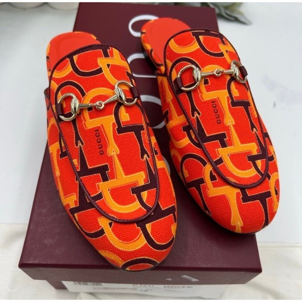 Women's Gucci horse bit Princetown mules size 36.5 made in Italy